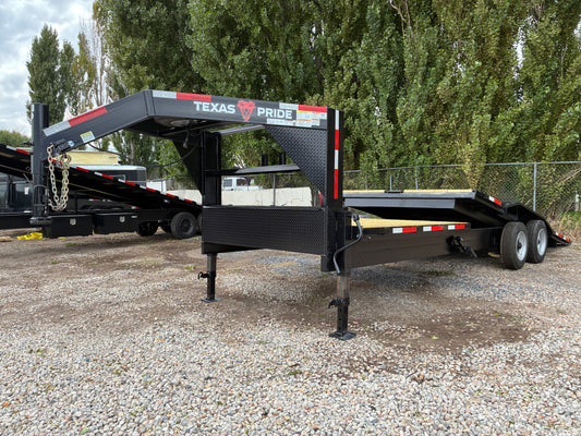 2026 Texas Pride 18k Wide Deck Lowboy Gravity Tilt BP Trailer GN