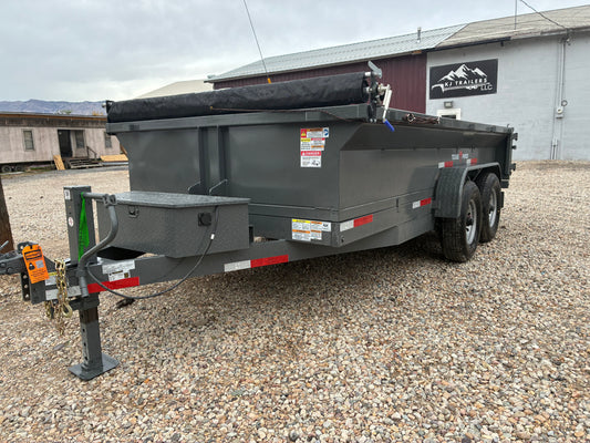 2026 Texas Pride 7x14x2 16k BP Dump (GREY)