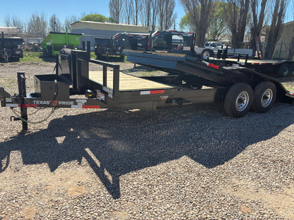 2026 Texas Pride 14k Wide Deck Lowboy Gravity Tilt BP Trailer